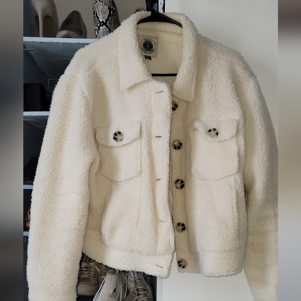 Cream Sherpa Jacket